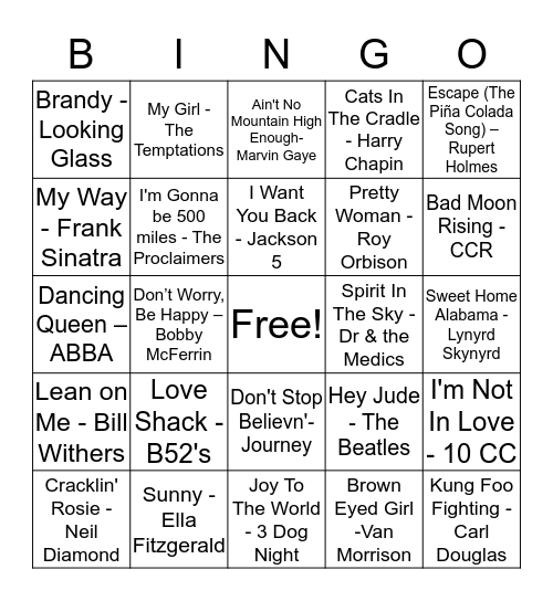 Decourcy New Years Bingo! Bingo Card