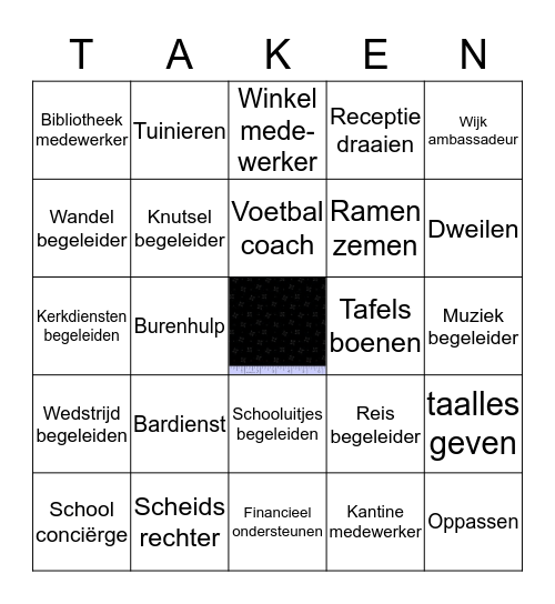 Vrijwilligers  Bingo Card