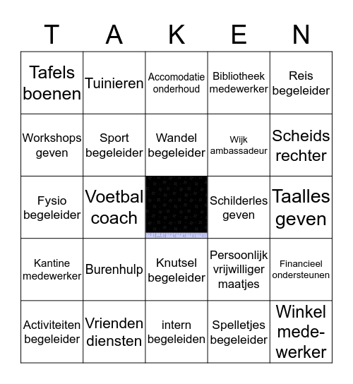 Vrijwilligers  Bingo Card