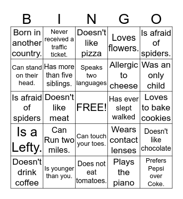 For the Time of Your Life ! Bingo Card