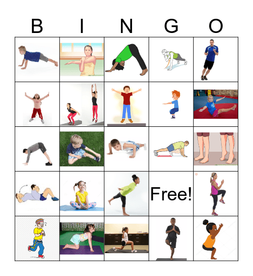 Fitness Bingo Bingo Card