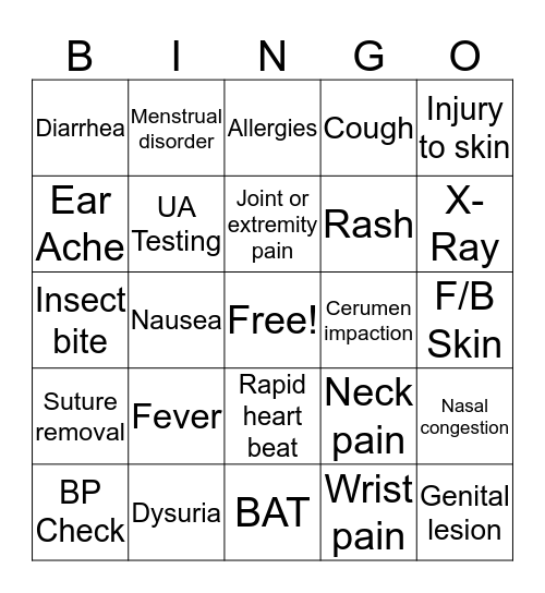 Owasso Bingo Card