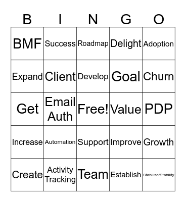 CX+R&D OKR Bingo Card