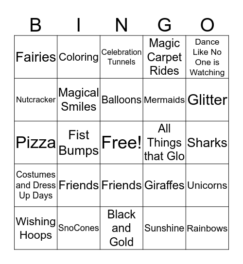 What we are Thankful For Bingo Card