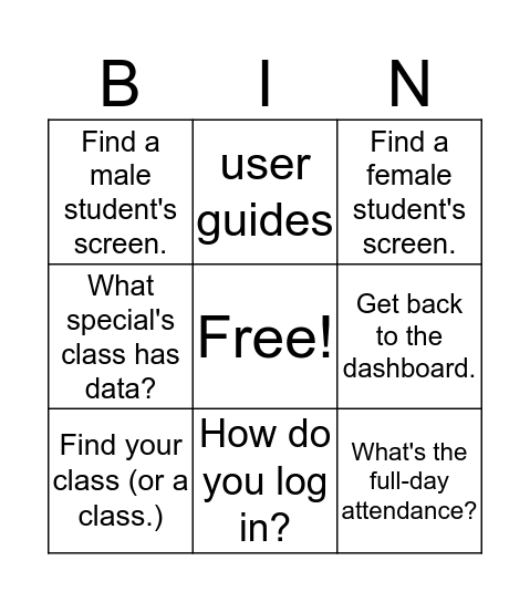 eduCLIMBER Bingo! Bingo Card