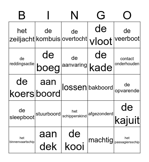 ZeebenenBingo! Bingo Card