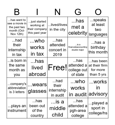 FIND SOMEONE WHO... Bingo Card