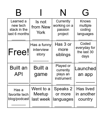 Bingo Card
