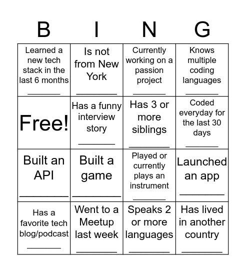 Bingo Card