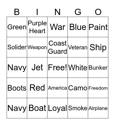 America Bingo Card