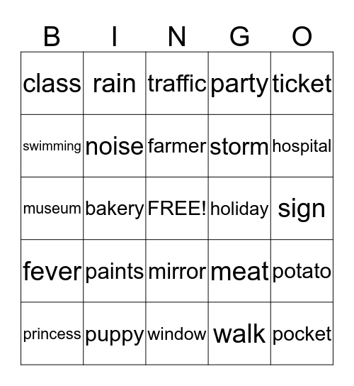 Tangsi Bingo Card