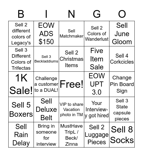 TM NOV CONTEST Bingo Card