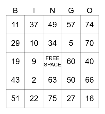 The Great Pyramid of Giza Bingo Card