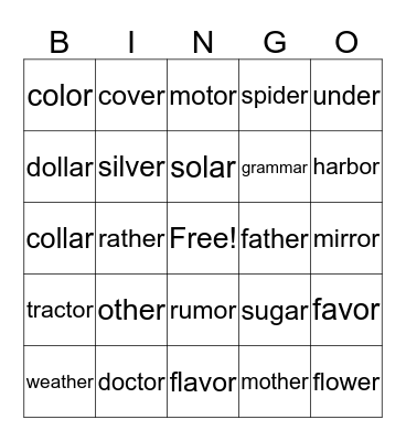 Alan's Sort #31 Bingo Card