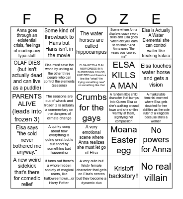 FROZEN 2 BINGOOOO Bingo Card