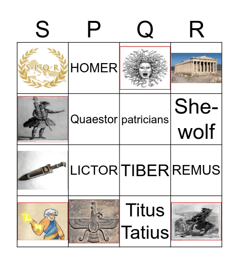 THE ROMANS Bingo Card