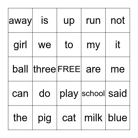 K(2) Bingo Card