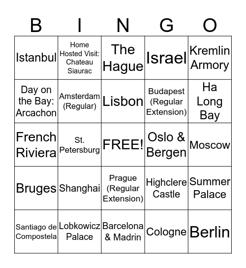 Beauty & the Beast Mode Card #3- Bingo Card