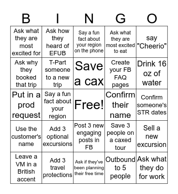 November Bingo Card