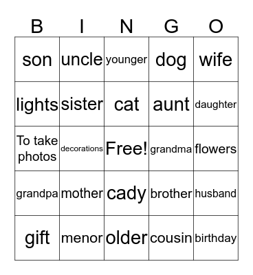 Bingo Card