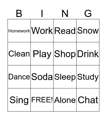 ASL Bingo Card