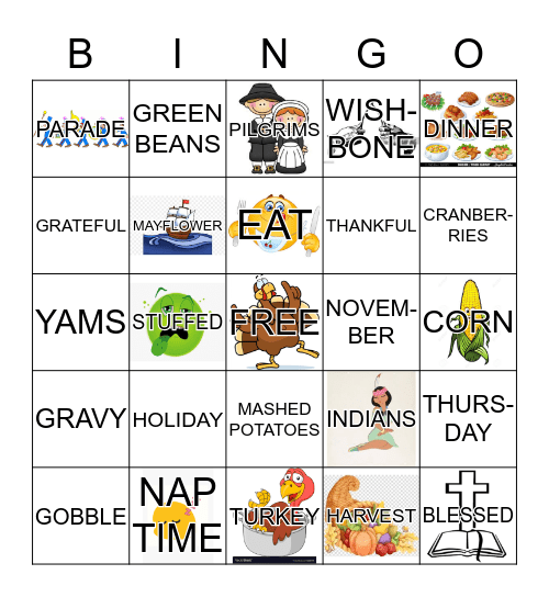 THANKSGIVING Bingo Card