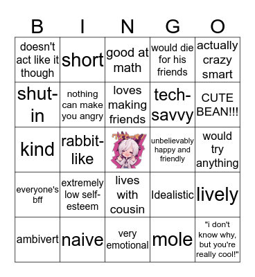 Nanashi Bingo Card