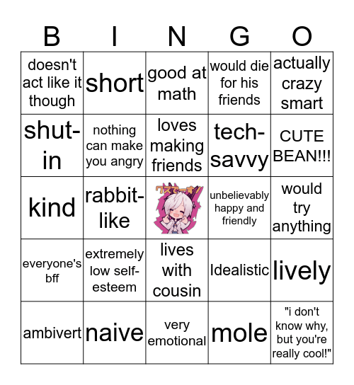 Nanashi Bingo Card
