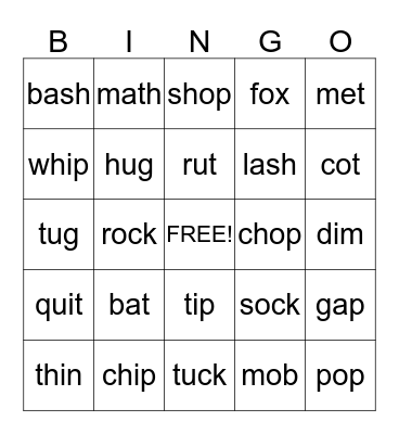 Wilson Bingo Card