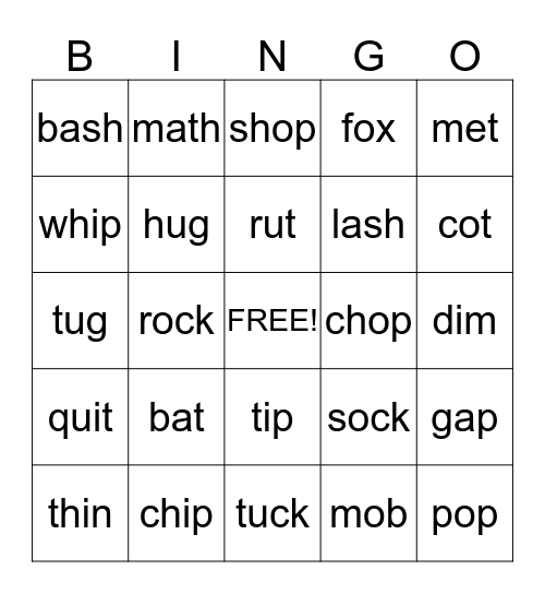 Wilson Bingo Card