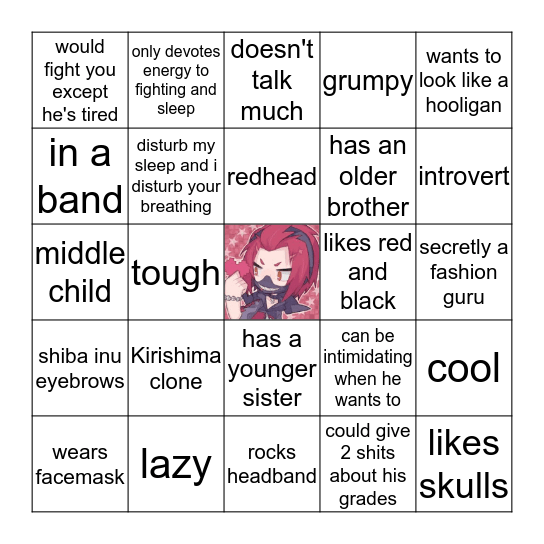 Akitaka Bingo Card