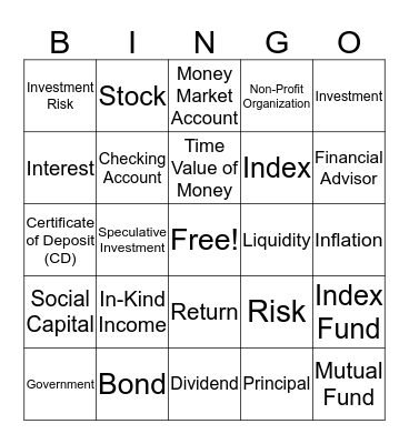 PF Lesson 4-5 Bingo Card