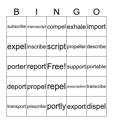 Thanksgiving Bingo Card