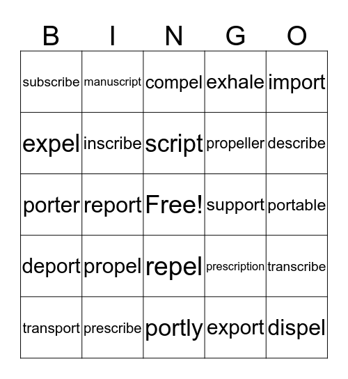 Thanksgiving Bingo Card