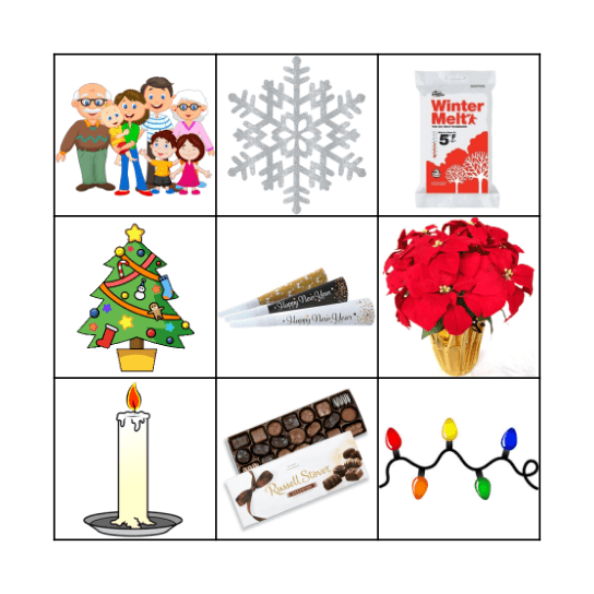 Winter Safety Bingo Card