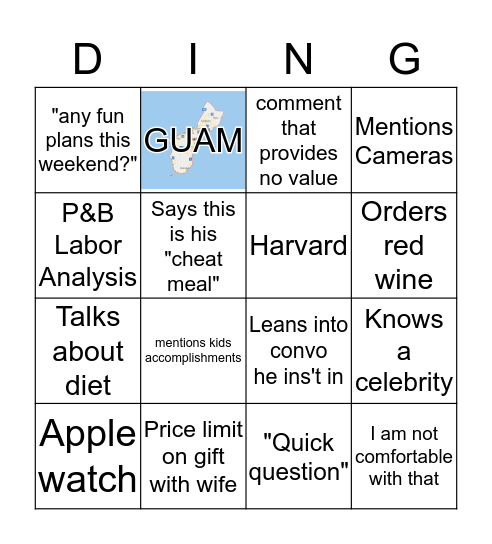 Dingo Bingo Card