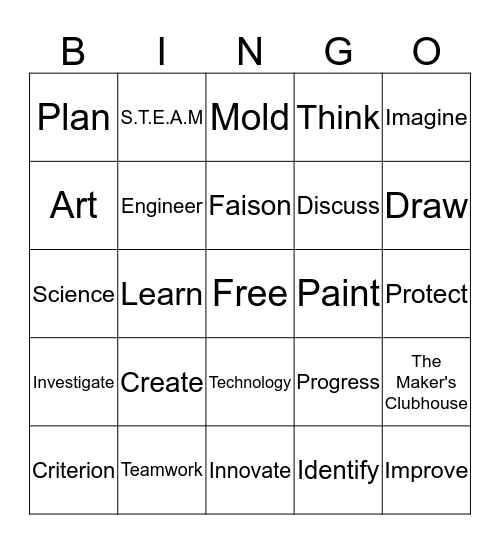 STEAM BINGO Card