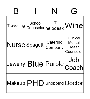 Lakittreal's Career Life Line Bingo Card