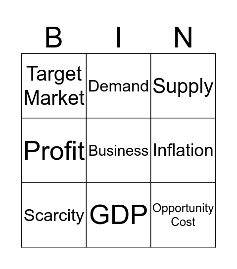 Business Bingo Card