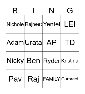 Christmas Bingo Card