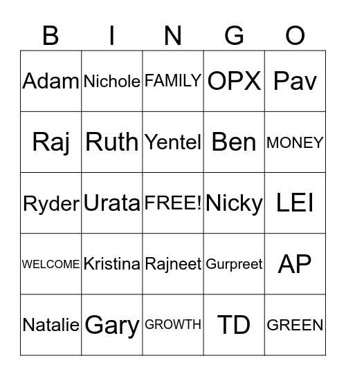 Christmas Bingo Card