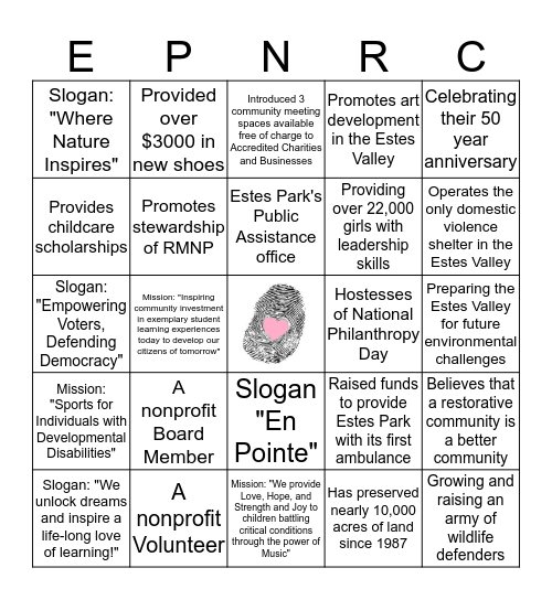 National Philanthropy Day Nonprofit Bingo! Bingo Card