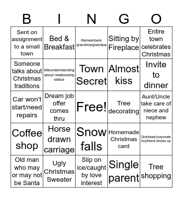 Christmas Movie BINGO!!! Bingo Card