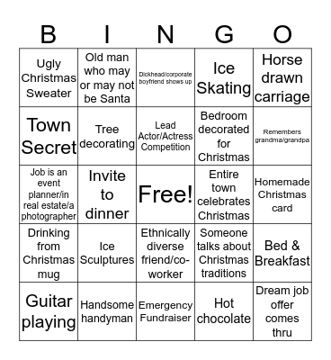 Christmas Movie BINGO!!! Bingo Card