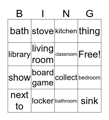What A Nice House! Bingo Card