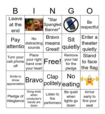 Audience & Pledge Bingo Card