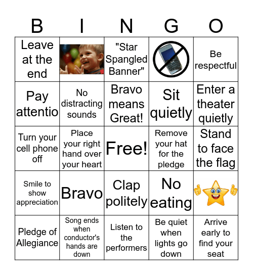 Audience & Pledge Bingo Card