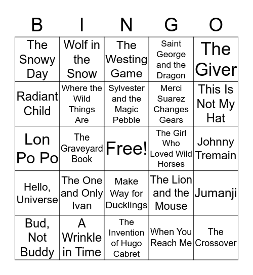 Award-Winning Bingo Card