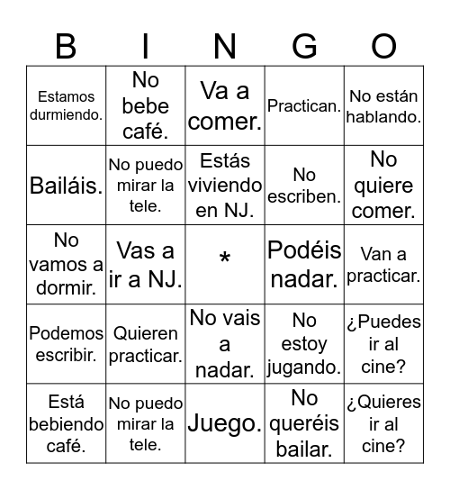 Capitulo 3 Bingo Card