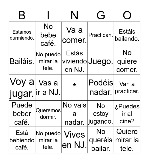 Capitulo 3 Bingo Card